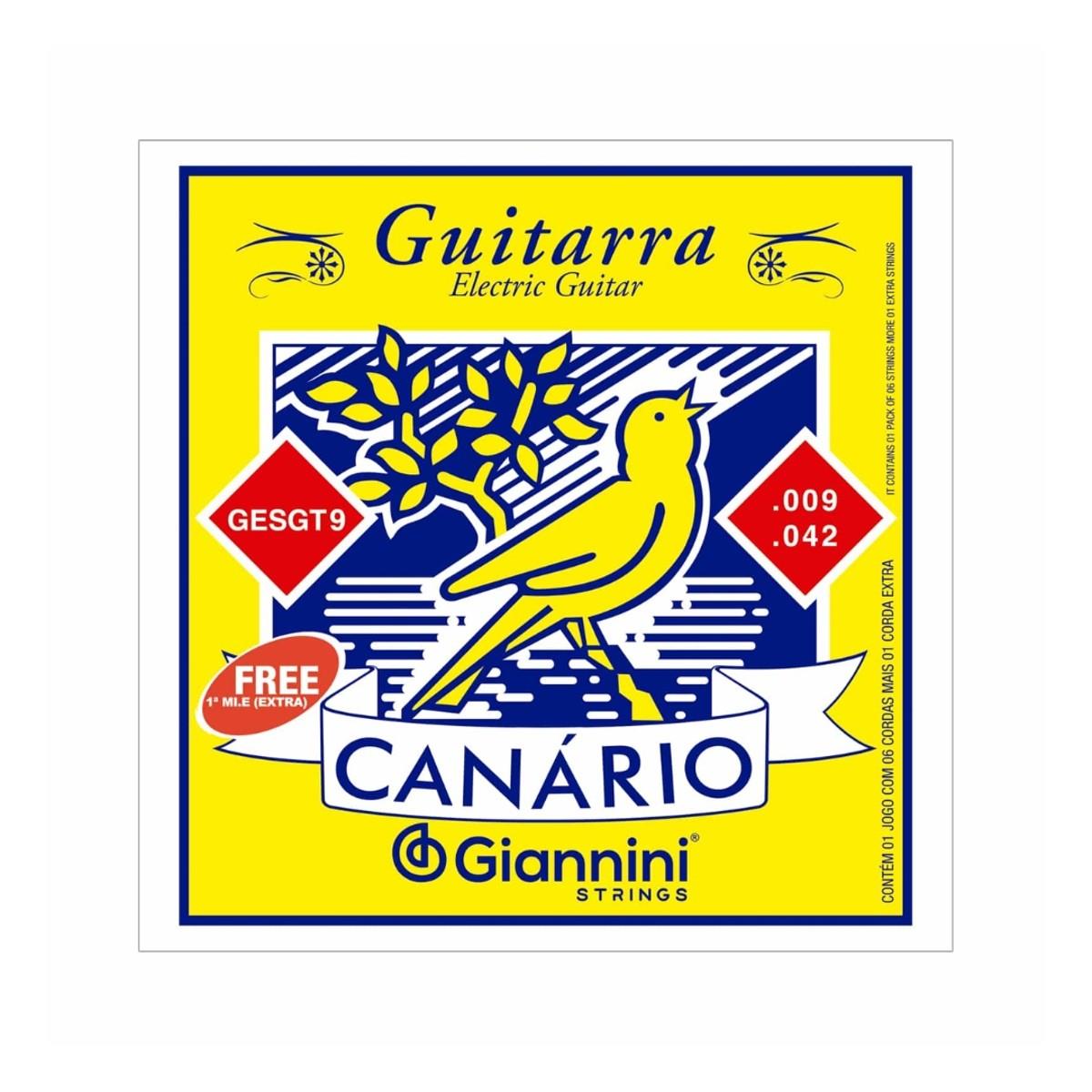 Encordoamento Giannini P/guitarra Canário Aço 0.009