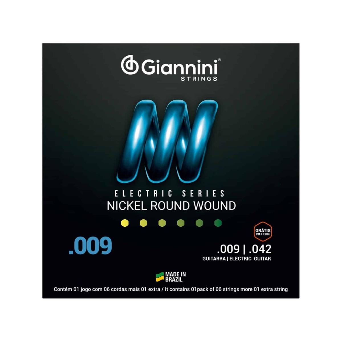 Encordoamento Giannini P/guitarra Niquel 0.009 Geegst.9