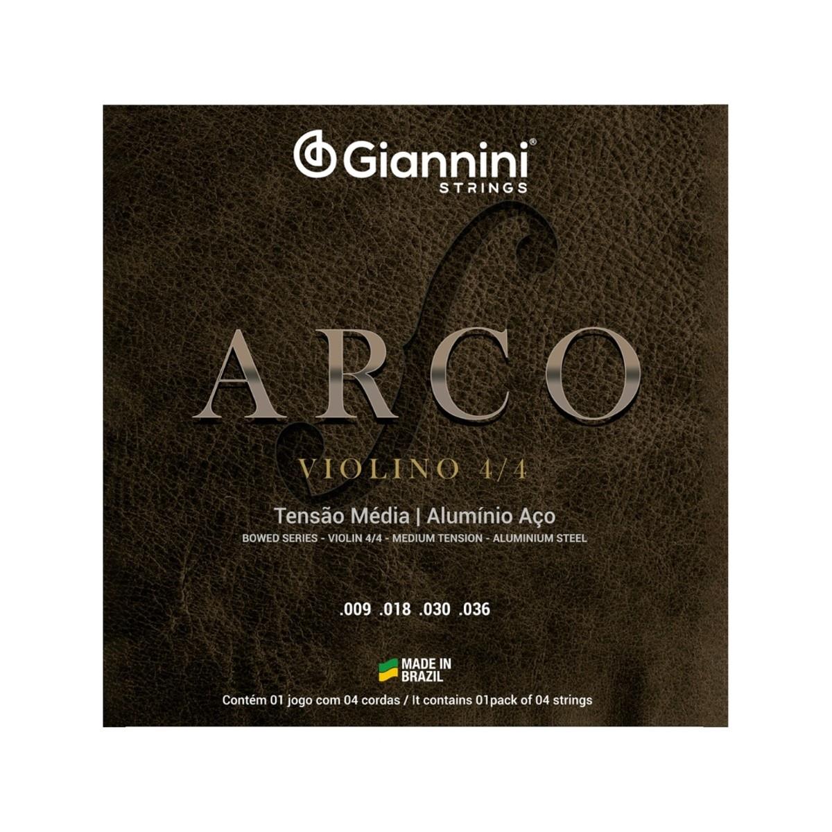Encordoamento Giannini P/violino Aluminio Média Geavva