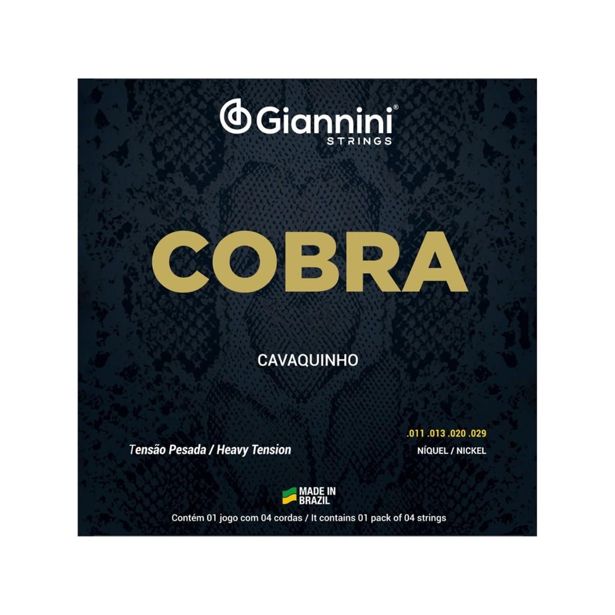 Encordoamento P/cavaquinho Giannini Cobra Niquel Pesada Gescp