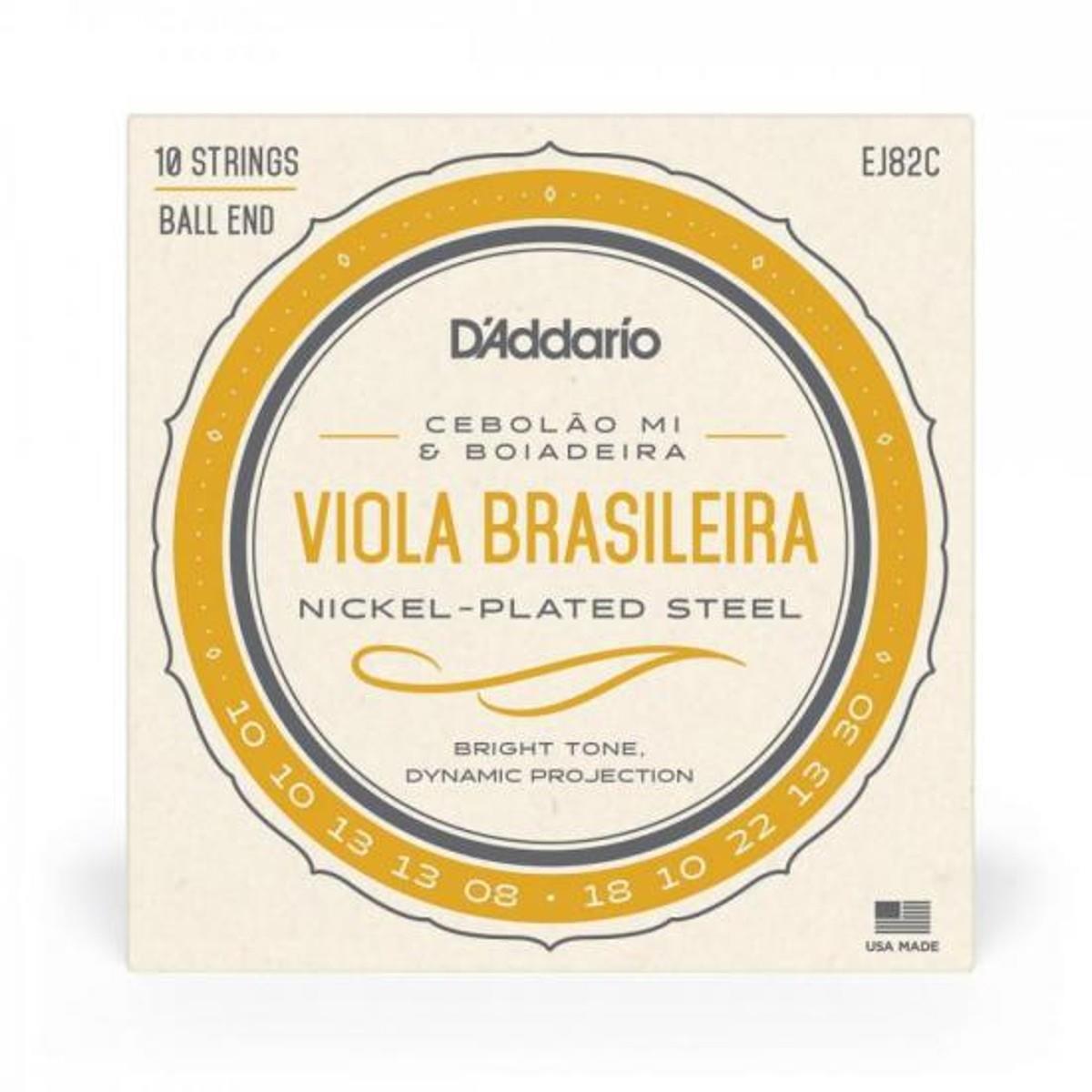 Encordoamento Para Viola Brasileira Cebolão MI/Boiadeira EJ82C D Addario