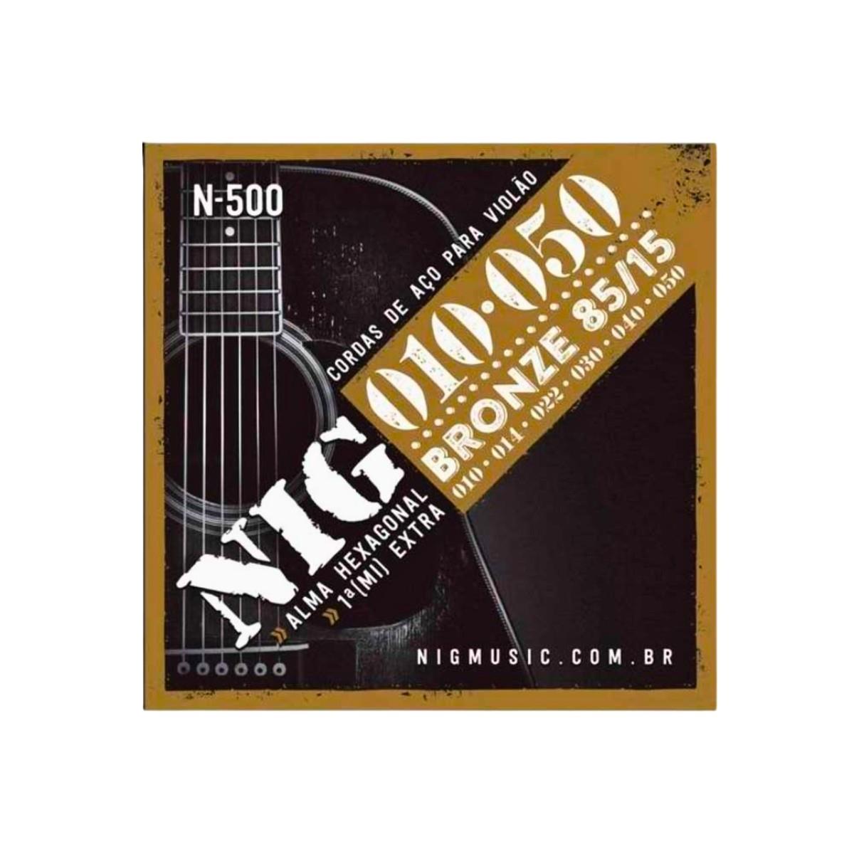 Encordoamento Violão Aço 010  1ª Corda (mí) Extra N500 Nig