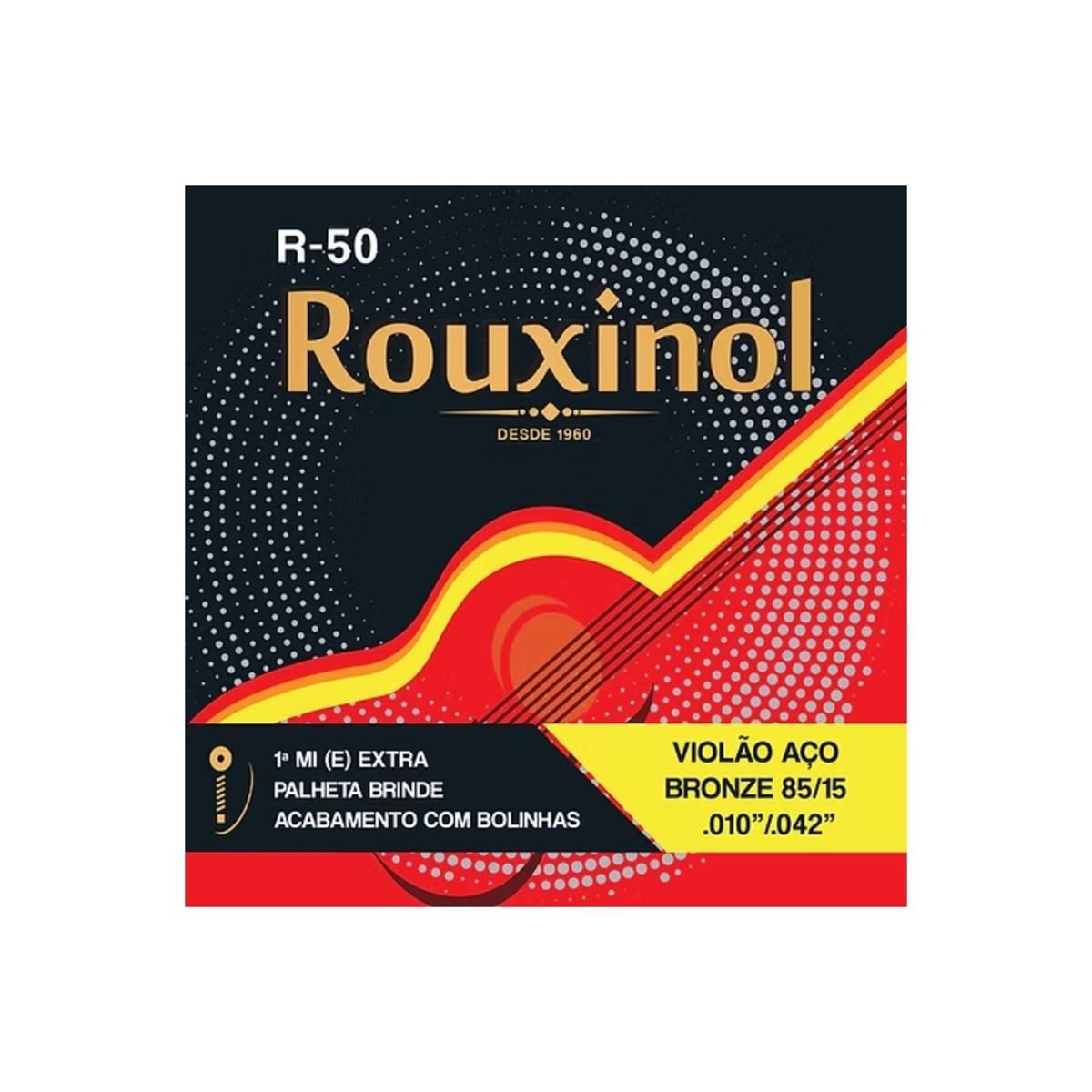 Encordoamento Violão R-50 Aço 010 Inox Bolinha Rouxinol