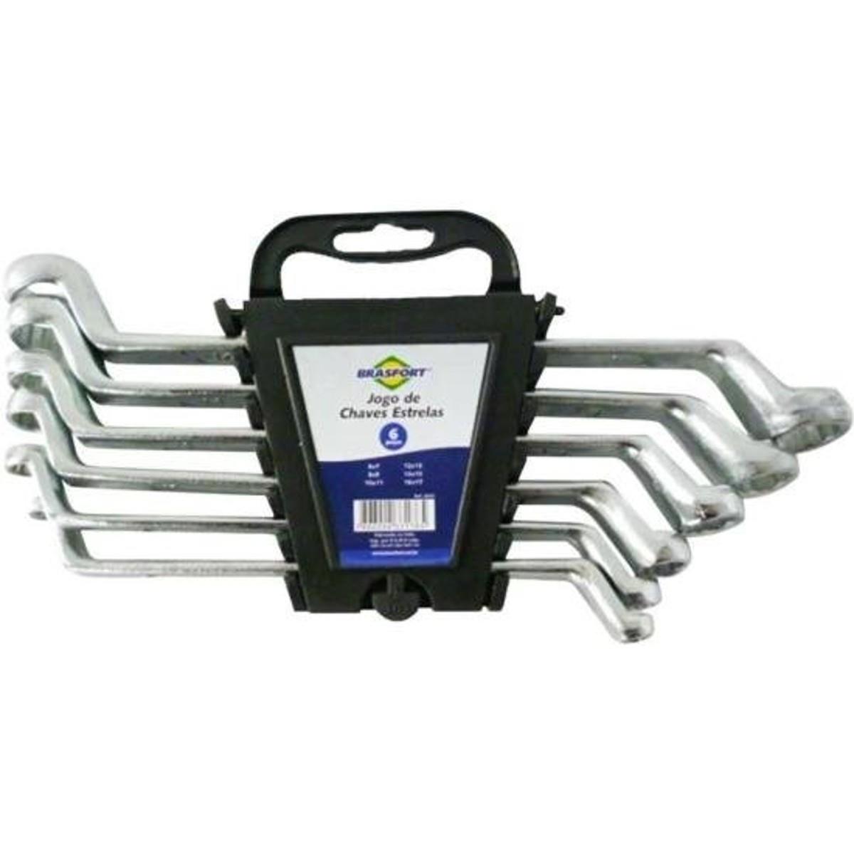 Kit de Chave Estrela Com 6 Peças de 6 a 17mm Brasfort