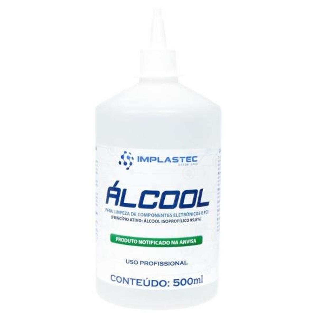 Álcool Para Limpeza de Eletrônicos 500ML Implastec - CX / 10