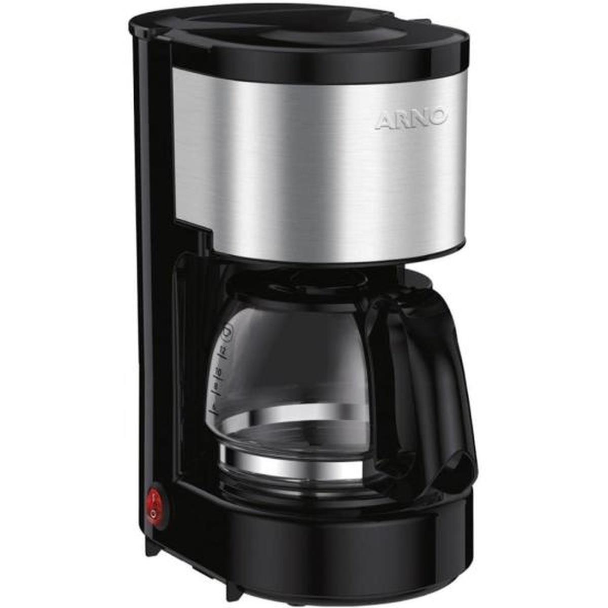Cafeteira Elétrica Arno Perfectta Inox 600ml Jarra de Vidro 127V