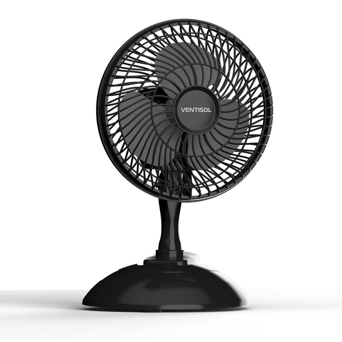 Mini Ventilador 20cm Portátil 220v Preto Ventisol