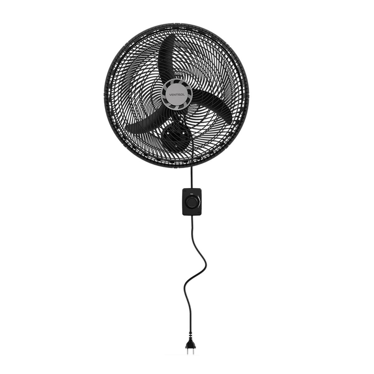 Ventilador Parede 50cm Oscilante 127v Preto Ventisol