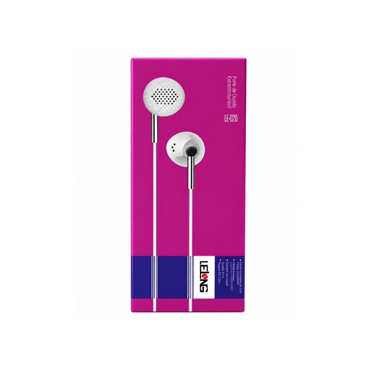 Fone de Ouvido com Fio Estéreo com Microfone P2 Lelong LE-0200 1,2m