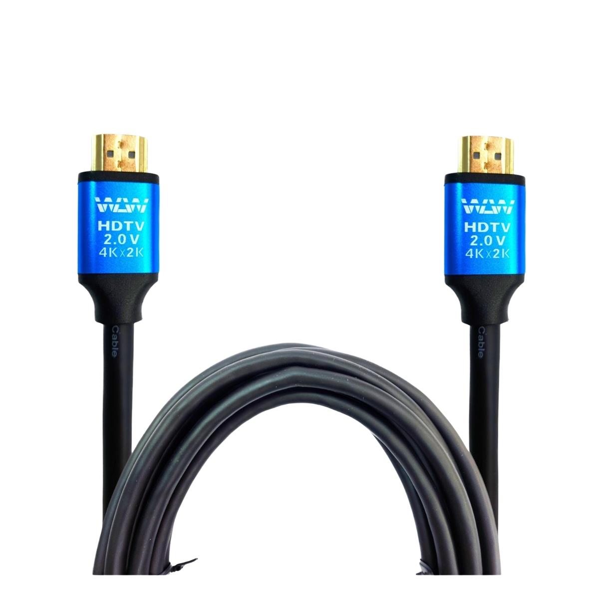 Cabo HDMI 2.0 Macho x HDMI 2.0 Macho Dourado com Isolamento - 15m
