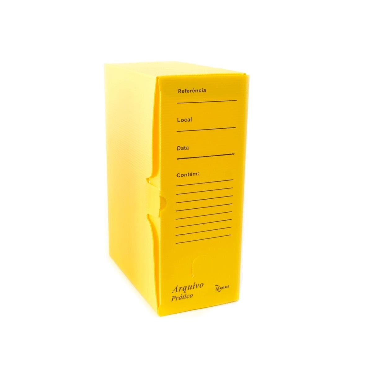 Arquivo Morto Multionda  350mm x 135mm x 245mm Amarelo - 1 Unidade