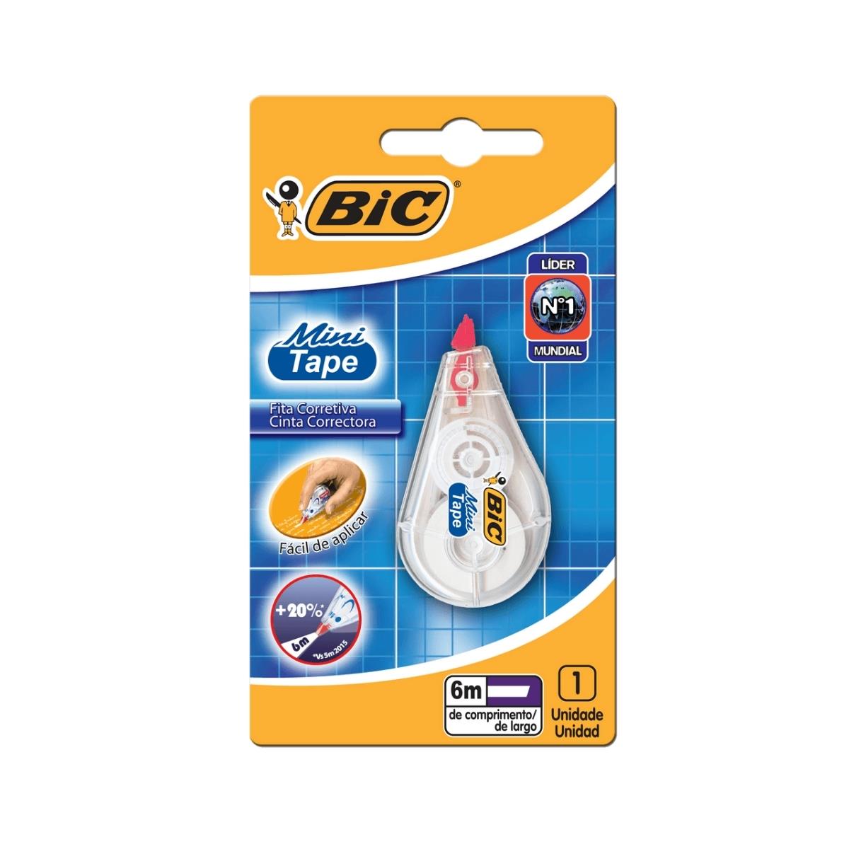 Fita Corretiva Mini Tape 6m Bic - 1 Unidade