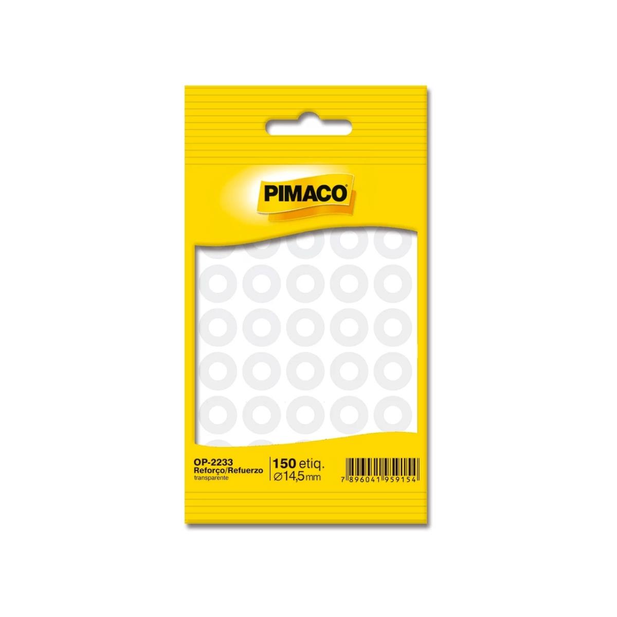 Reforço Adesivo Fichário 14,5mm Transparente 886630 Pimaco - Envelope com 150 Unidades
