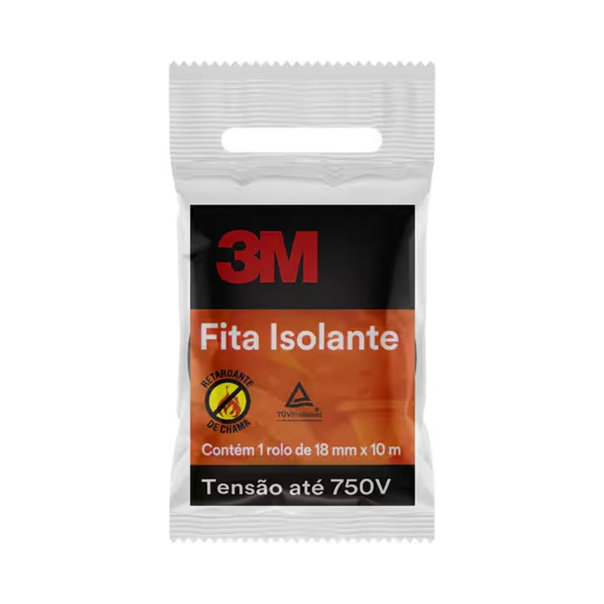 Fita Isolante Tensão até 750V 18mm x 10m 3M
