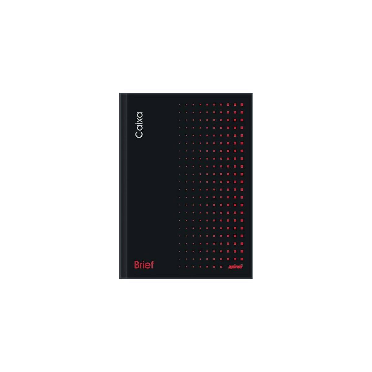 Livro Caixa Capa Dura 1/4 Brief Spiral 100 Folhas