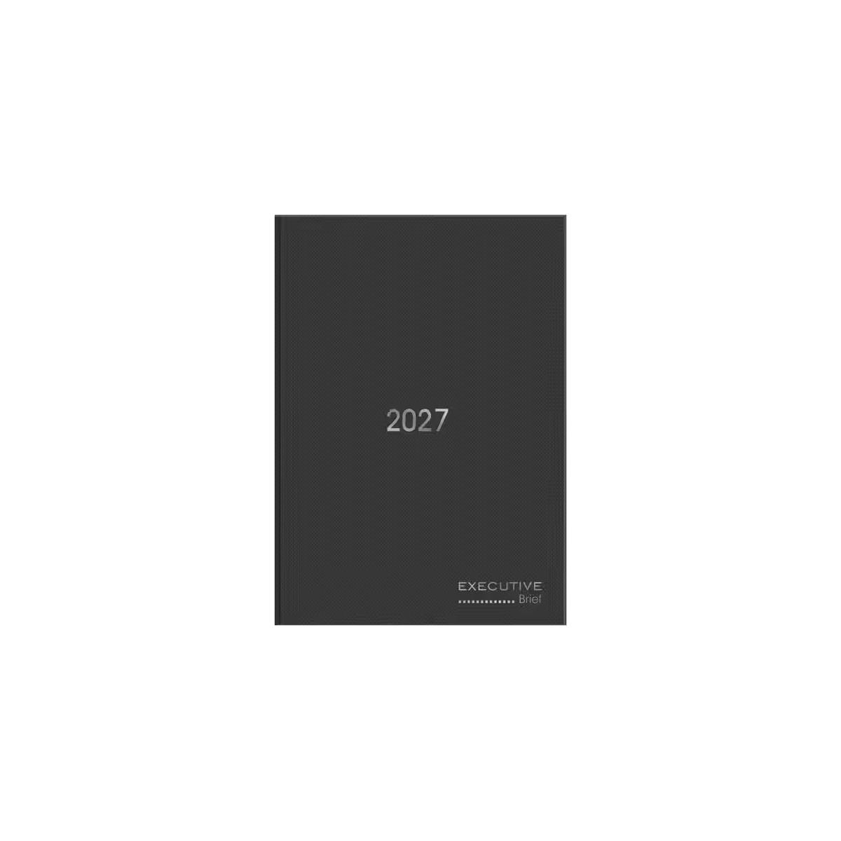 Agenda Diária 2027 Capa Dura Costurada Brief Executive Spiral 2749164 Preto 176 Folhas