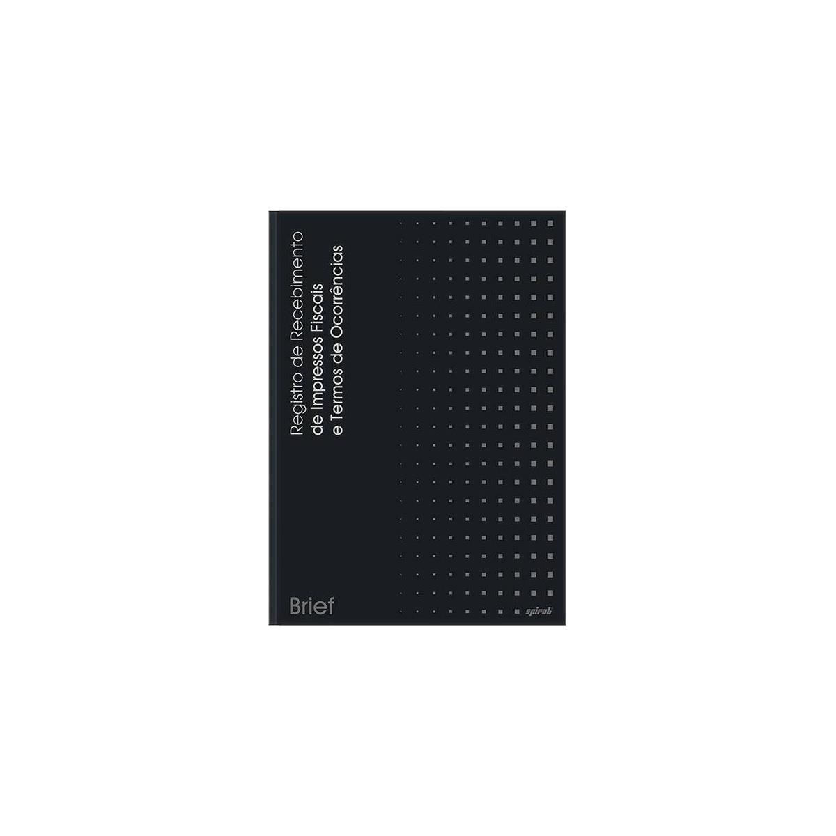 Livro Registro Recolhimento Imposto Fiscal Capa Dura Ofício Brief Spiral 50 Folhas