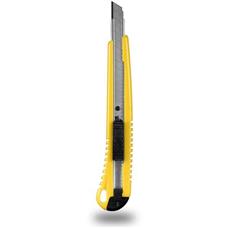 Estilete Estreito Plástico com Alça Lâmina 9mm Amarelo X91-1 Spiral