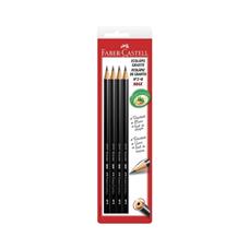 Caixa Lápis Grafite Redondo EcoLápis Max n.2 B Faber-Castell - 4 Unidades