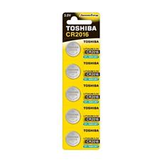 Cartela Pilha Bateria 3V CR2016 Toshiba - 5 Unidades