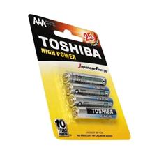 Cartela Pilha Alcalina 1.5V AAA LR03GCP Toshiba - 4 Unidades