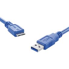 Cabo HD Externo USB 3.0 Macho x Micro USB B 10m - Azul