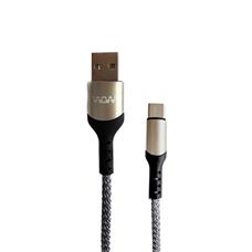 Cabo Malha USB x Tipo C 1m - Cinza