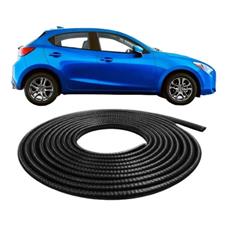 Borracha Protetora Borda Portas Carro Universal 10 M Preta