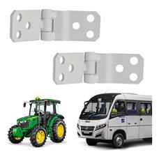 Par 2 Dobradiças P/ Porta Ferro Agrícola ônibus E Uso Geral - UN / 2