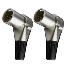 Kit 02 Conectores Xlr Macho 90 Graus Wc2053 Wireconex