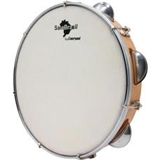 Pandeiro 10” Premium Pele Branca SamBrasil Liverpool Amarelo