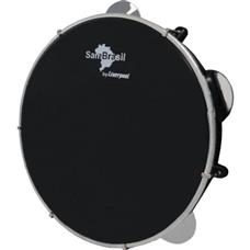 Pandeiro 10” Premium Pele Preta SamBrasil Liverpool Preto