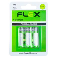 Pilha Aa Alcalina Cartela Com 4 Unidades Flex