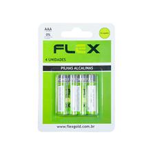 Pilha Aaa Alcalina Cartela Com 4 Unidades Flex