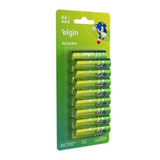 Pilha Alcalina 16 Unidades 8aa 8aaa Elgin