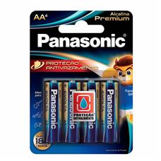 Pilha Alcalina Premium Panasonic Aa Pequena 04 Unidades Lr6egr/4b96