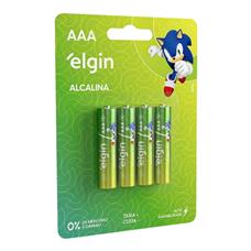 Pilha Alcalina Aaa4 Elgin Cartela Com 04 Unidades
