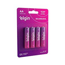 Pilha Recarregável Aa 2500mah Elgin