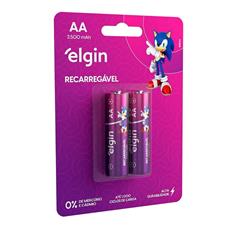Pilha Recarregável Aa 2500 Mah Elgin