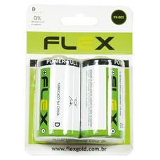 Pilha D Comum Cartela Com 2 Unidades Flex
