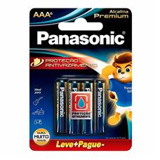 Pilha Alcalina Premium Panasonic Aaa Palito 06 Unidades Lr03egr/6b192