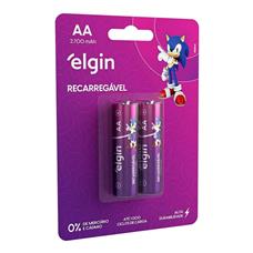 Pilha Recarregável Aa Elgin 2700mah Cartela Com 02 Unidades