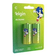 Pilha Alcalina Tipo C Elgin Cartela Com 02 Unidades