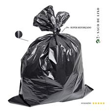 Saco De Lixo 100 Litros- P9- Super Reforçado - 50 Unidades
