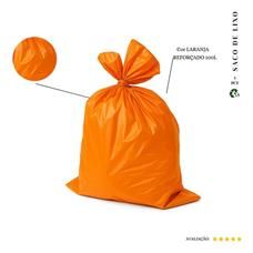 Saco De Lixo 100l Reforçado Laranja 50 Und