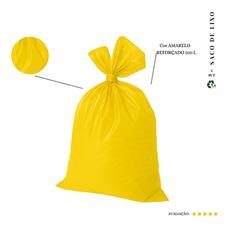 Saco De Lixo 100l Reforçado Amarelo 50 Und