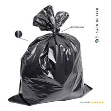 Saco De Lixo 300 Litros Reforçado Preto - 20 Unidades
