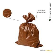 Saco De Lixo 40l Reforçado Marrom 100 Und