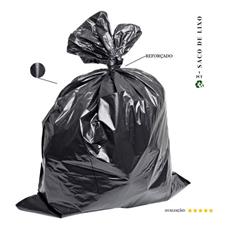 Saco De Lixo 500 Litros Reforçado Preto - 100 Unidades