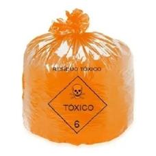 Saco De Lixo Tóxico Laranja 30 Litros C/ 100und Cd